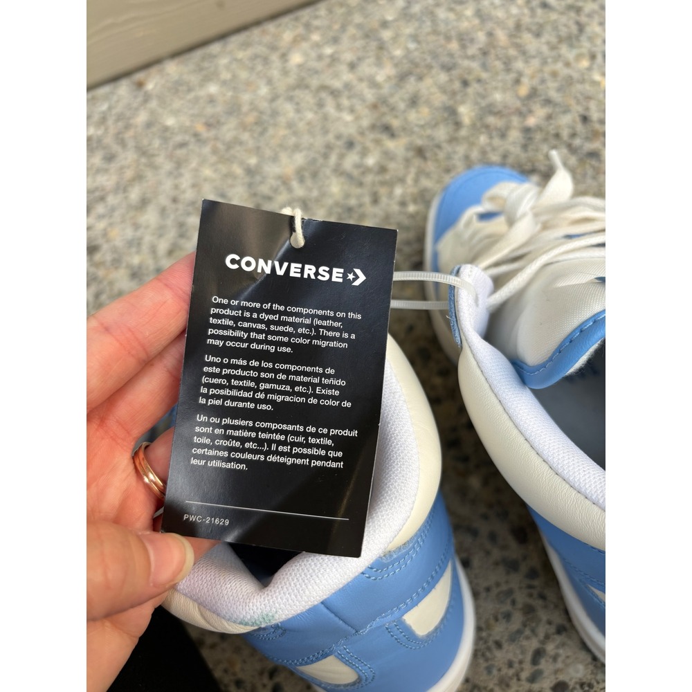 NEW Converse Weapon Blue White A10597C UNC Larry Bird Magic Johnson Men 9/W 10.5 - Picture 10 of 11